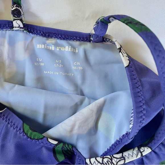 MINI RODINI | ROSE UV SWIMSUIT WITH SKIRT | BLUE | 1.5 - 3 Y - Picture 6 of 7